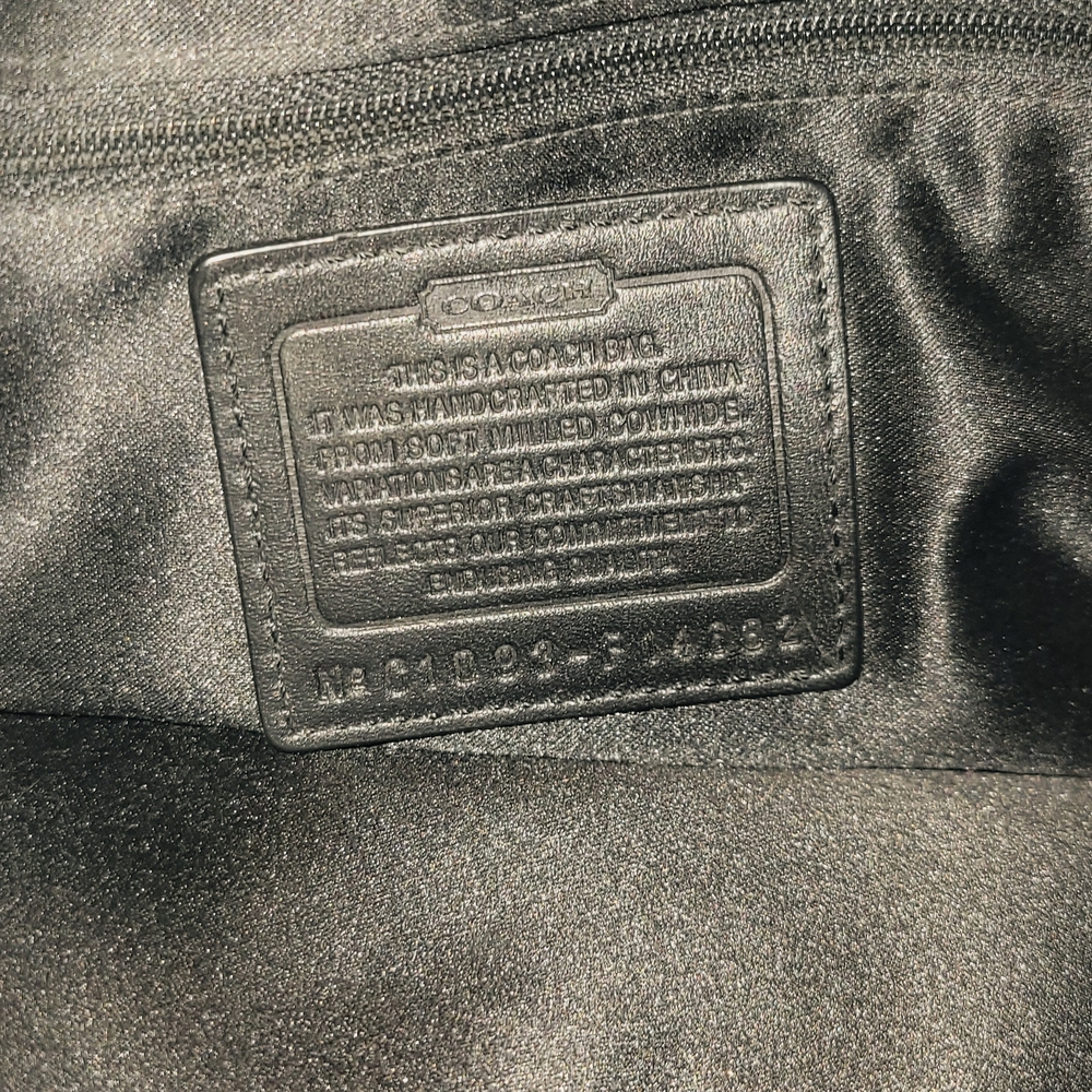 Coach Black Leather Patch